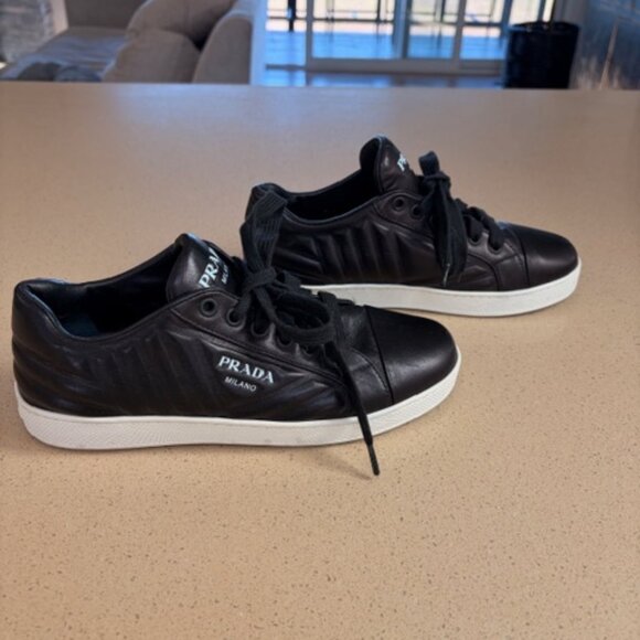 PRADA Calzature Donna Black Black Nappa Sneakers 36 - Picture 5 of 6